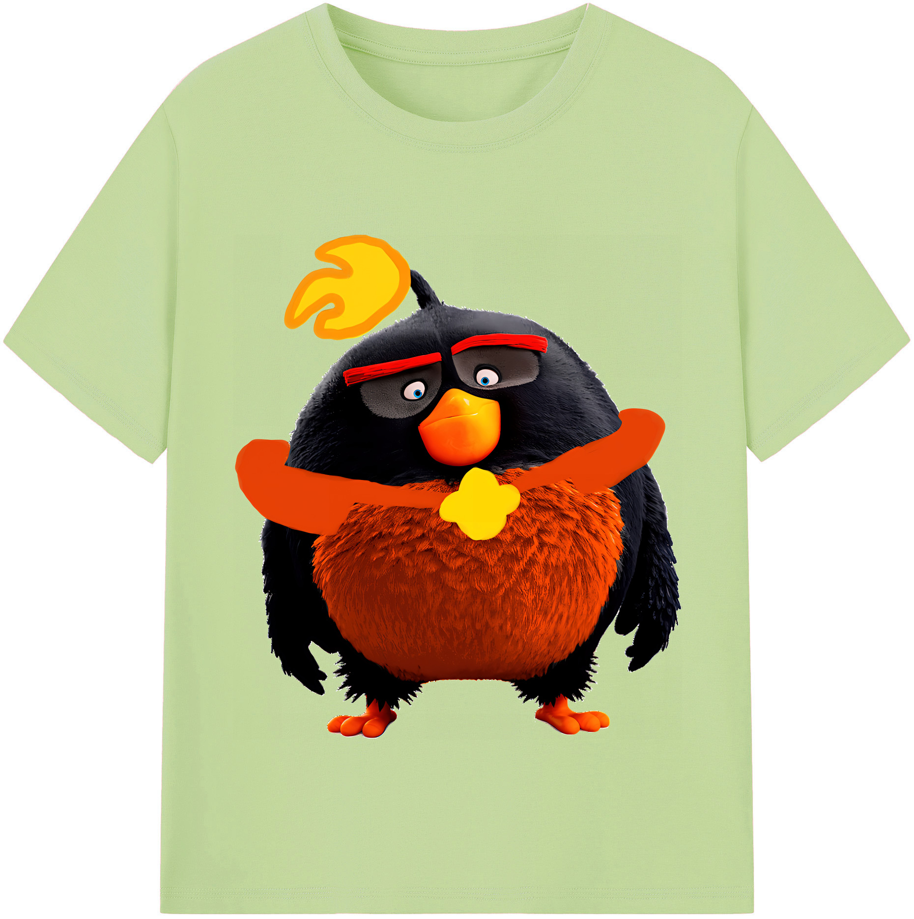 （画像用） Angry Birds アングリーバード 綿100％半袖Tシャツ（フロントプリント）